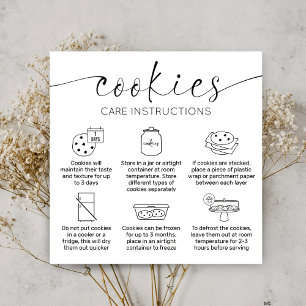 Cookies Cartes de soins Élégant Script Minimal Mer