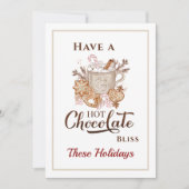 Cookies chocolat chaud Carte de Noël beige moderne (Devant)