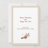 Cookies chocolat chaud Carte de Noël beige moderne (Dos)