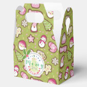 Cookies Christmas Green Favor Box Bedankdoosjes (Geopend)