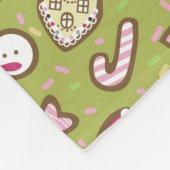Cookies Christmas Green Fleece Deken (Hoek)