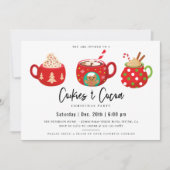 Cookies & Cocoa Christmas Party Invitation (Devant)