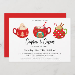 Cookies & Cocoa Christmas Party Invitation