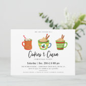 Cookies & Cocoa Christmas Party Invitation (Debout devant)
