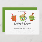 Cookies & Cocoa Christmas Party Invitation (Devant / Derrière)