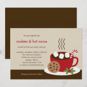 Cookies & Cocoa Holiday/Christmas Party Invitation (Devant / Derrière)