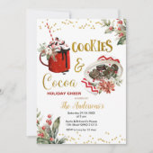 Cookies & Cocoa Holiday Invitation de fête de la f (Devant)