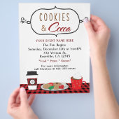 COOKIES & COCOA Kerstfeest Partij Event Flyer (Hand)