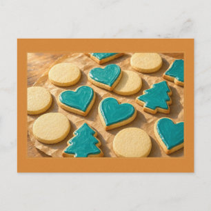 Cookies Cœur Saphyr et Arbres sur Carte Postale en