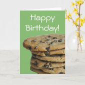 Cookies de chips au chocolat Bonne carte d'anniver (Fleur jaune)