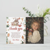 Cookies de Noël Anniversaire Photo Carte de remerc (Debout devant)