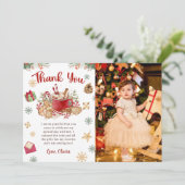 Cookies de Noël Anniversaire Photo Carte de remerc (Debout devant)