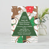 Cookies de Noël & Arbre Fête de Noël Invitations (Debout devant)