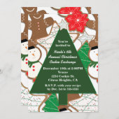 Cookies de Noël & Arbre Fête de Noël Invitations (Devant / Derrière)