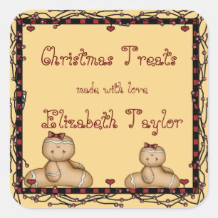 Cookies de Noël, Autocollant de pain d'épice de va