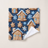 Cookies de Noël brasserie de gingembre Fête d'hive (Gant de toilette)