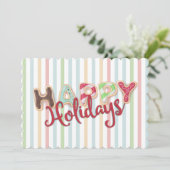 Cookies de Noël congelés de la cuisine de carte (Debout devant)