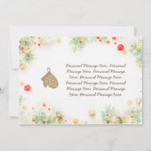 Cookies de Noël et Coeurs heureux Carte de Noël (Dos)