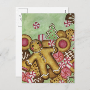 Cookies de Noël fermer la carte postale