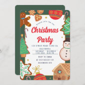 Cookies de Noël Invitation de fête (Devant / Derrière)