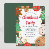 Cookies de Noël Invitation de fête (Devant / Derrière)