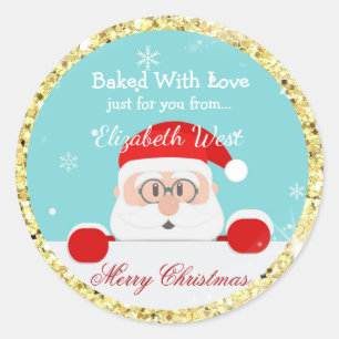 Cookies de Noël, Paillettes Dorées, Autocollants d