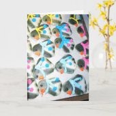 "Cookies de pingouins" Carte de Noël #3 (Fleur jaune)