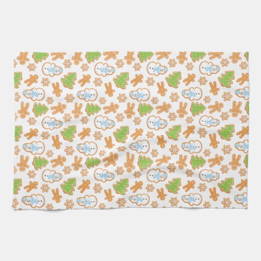 Cookies de vacances Serviette de cuisine (Horizontal)