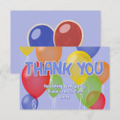 cookies découpés bleus ballons anniversaire merci (Devant / Derrière)