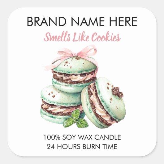 Cookies Design Kerst Kaars Label (Voorkant)