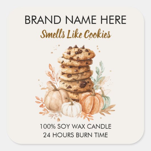 Cookies Design Kerst Kaars Label (Voorkant)