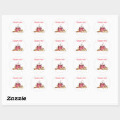 Cookies en cacao baby shower Dank u Ronde Sticker (Vel)
