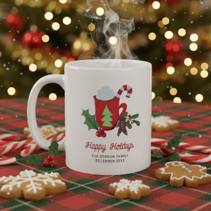 Cookies en Cacao Kerst Custom Feestdagen Leuk Koffiemok