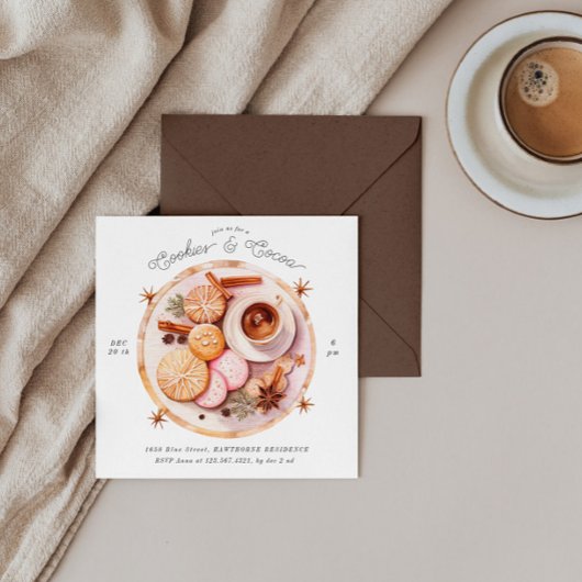 Cookies et cacao Fête Invitation