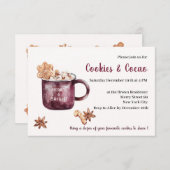 Cookies et cacao Fête Invitation (Devant / Derrière)