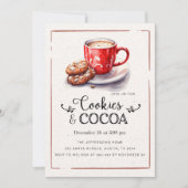 Cookies et cacao Invitation à la fête d'anniversai (Devant)