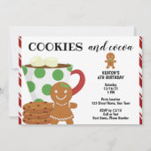 Cookies et cacao Noël Anniversaire Invitation (Devant)