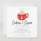 Cookies et cacao Noël Invitation à la fête de Noël (Devant)