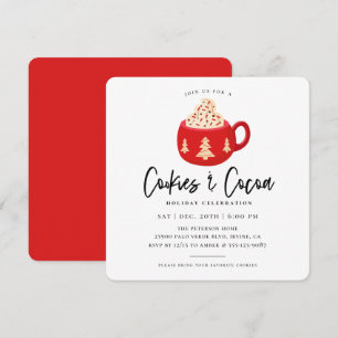 Cookies et cacao Noël Invitation à la fête de Noël