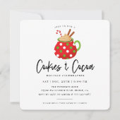 Cookies et cacao Noël Invitation à la fête de Noël (Devant)