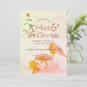 Cookies et chocolat chaud hiver Invitation d'anniv (Debout devant)