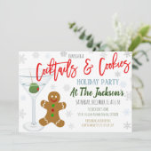 Cookies et cocktails Invitation à la fête de Noël (Debout devant)