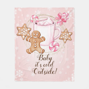 Cookies et couverture hivernale de cacao chaud