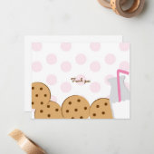 Cookies et Lait Merci Cartes de notes (Devant/Arrière en situation)