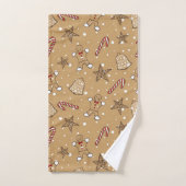 Cookies Et Sucres de canne De Noël (Serviette à main)