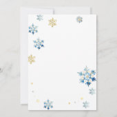 Cookies & Hot Cocoa Blue Snowflakes 6e verjaardag Kaart (Achterkant)