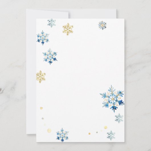 Cookies & Hot Cocoa Blue Snowflakes 6e verjaardag Kaart (Achterkant)