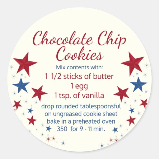 Cookies in een Jar Topper Ronde Sticker (Voorkant)