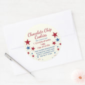 Cookies in een Jar Topper Ronde Sticker (Envelop)