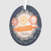 Cookies joués épingle à rouler ornement de Noël (devant)